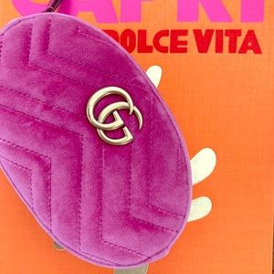 Gucci velvet marmot belt bag